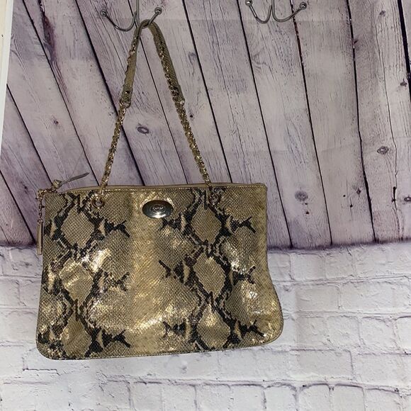 DKNY Gold Python Snakeskin Leather Purse *Sale* Bundle 2 purses for  $100 - Picture 1 of 7
